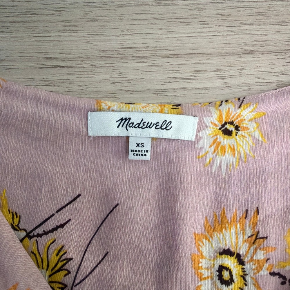 Madewell Dutch Dandelion Plaza Top Pink XS Excellent - Picture 3 of 8